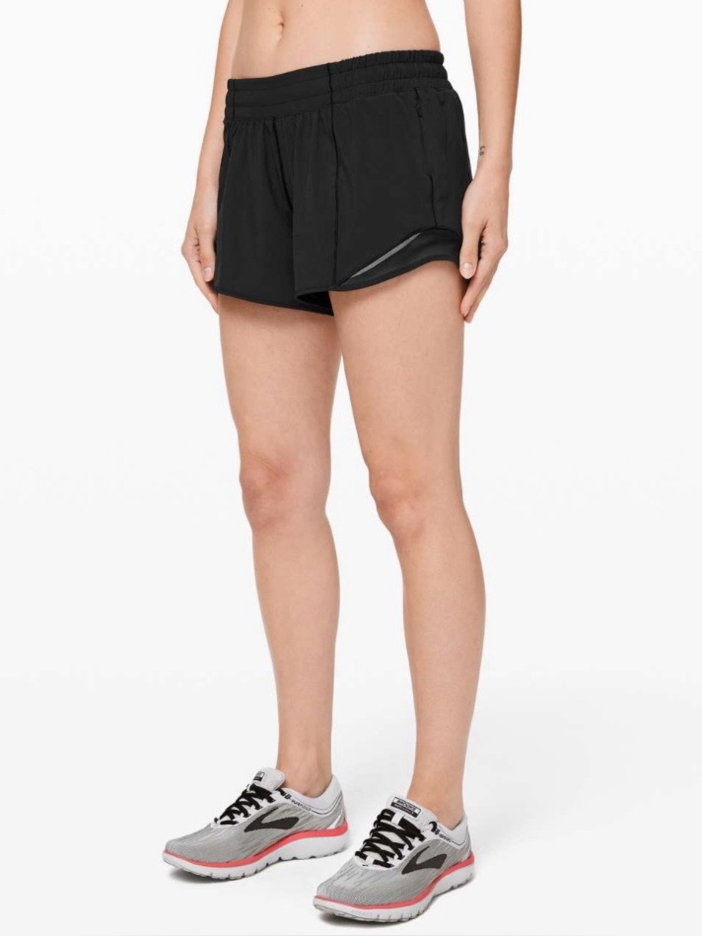 Lululemon Low Rise Hotty Hot Short II Long 4" Inseam Black